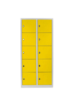 Demir Dolap Ofis 10 Gözlü Öğretmen Öğrenci Dolabı Gri-Sarı Demir Dolap Ofis 10 Gözlü Öğretmen Öğrenci Dolabı Gri-Sarı