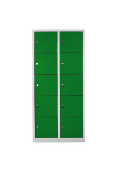 Demir Dolap Ofis 10 Gözlü Öğretmen Öğrenci Dolabı Gri-Yeşil Demir Dolap Ofis 10 Gözlü Öğretmen Öğrenci Dolabı Gri-Yeşil