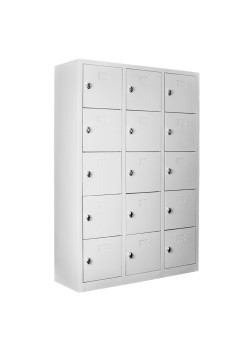 Demir Dolap Ofis 15 Gözlü Öğretmen Öğrenci Dolabı Gri