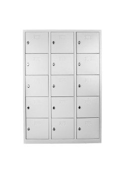 Demir Dolap Ofis 15 Gözlü Öğretmen Öğrenci Dolabı Gri