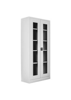 Demir Dolap Ofis 198 lik Camlı Dosya Dolabı Gri