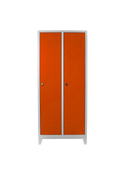 Demir Dolap Ofis 2 li Eko Soyunma Dolabı Gri-Turuncu