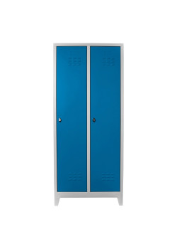 Demir Dolap Ofis 2 li Standart Soyunma Dolabı Gri-Mavi