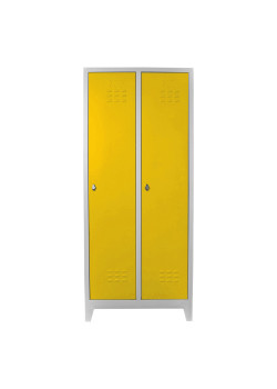 Demir Dolap Ofis 2 li Standart Soyunma Dolabı Gri-Sarı