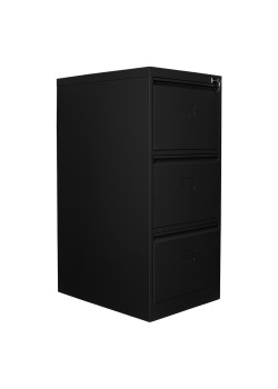 Demir Dolap Ofis 3 lü Klasör Dolabı Siyah