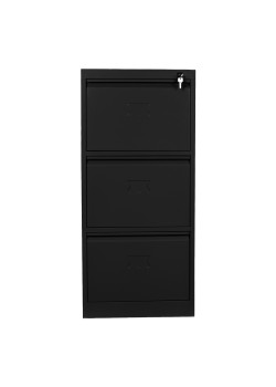 Demir Dolap Ofis 3 lü Klasör Dolabı Siyah