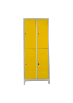 Demir Dolap Ofis 4 lü Standart Soyunma Gri-Sarı