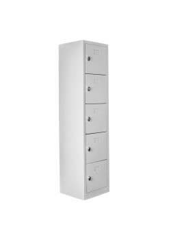 Demir Dolap Ofis 5 Gözlü Öğretmen Öğrenci Dolabı Gri