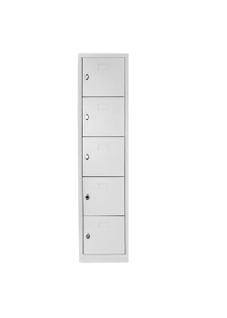 Demir Dolap Ofis 5 Gözlü Öğretmen Öğrenci Dolabı Gri