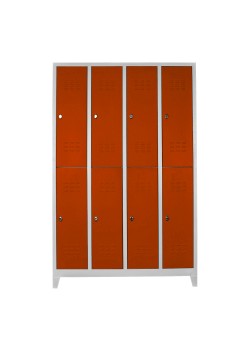 Demir Dolap Ofis 8 li Soyunma Dolabı Turuncu