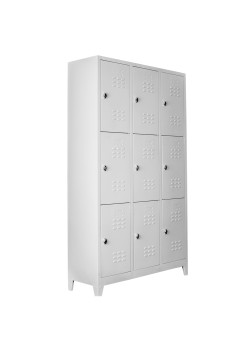 Demir Dolap Ofis 9 lu Standart Soyunma Dolabı Gri