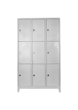 Demir Dolap Ofis 9 lu Standart Soyunma Dolabı Gri