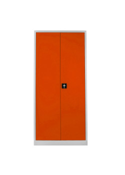 Demir Dolap Ofis Temizlik Dolabı Gri-Turuncu Demir Dolap Ofis Temizlik Dolabı Gri-Turuncu